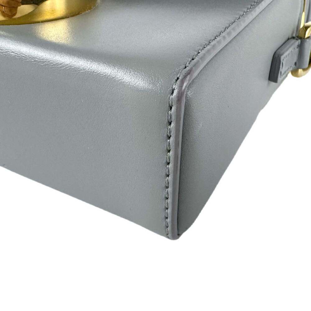 CHRISTIAN DIOR Gray Leather Shoulder Bag - Picture 9 of 12